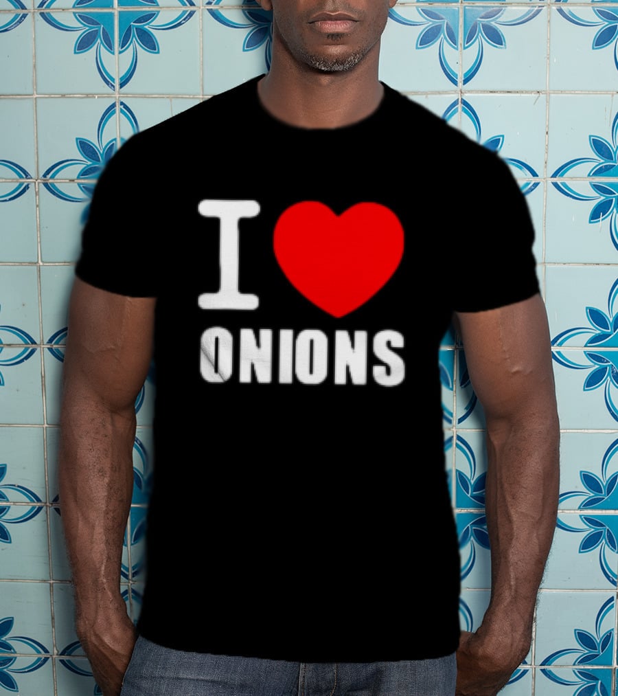 I Heart Onions Retro Love T-Shirt