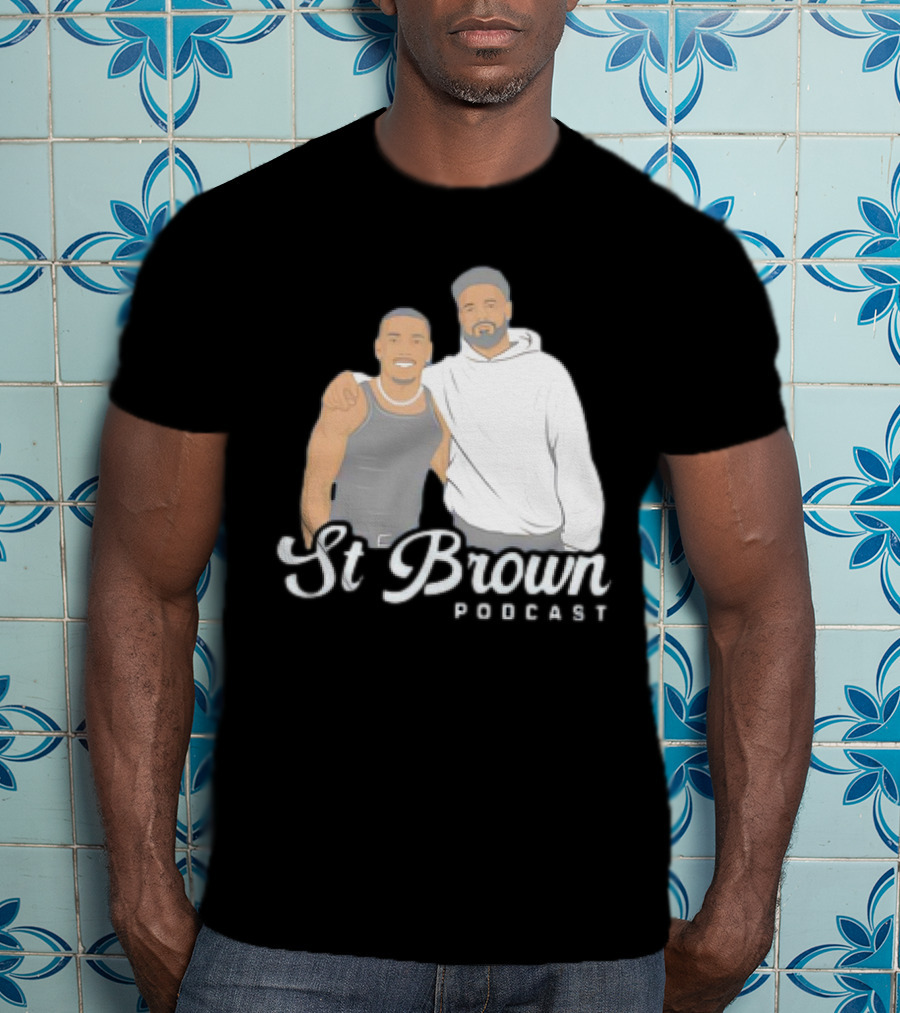 St Brown Podcast Cartoon T-Shirt