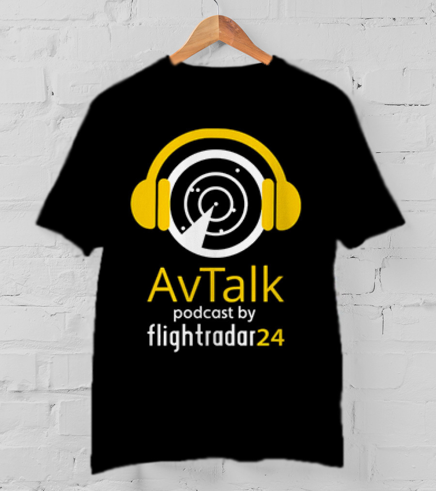 AvTalk Podcast By Flightradar24 With Steve Giordano Radar Headphones T-Shirt