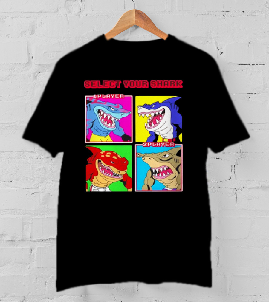 Street Sharks Select Your Shark Player Screen T-Shirt
