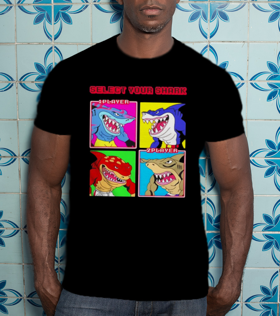 Street Sharks Select Your Shark Player Screen T-Shirt