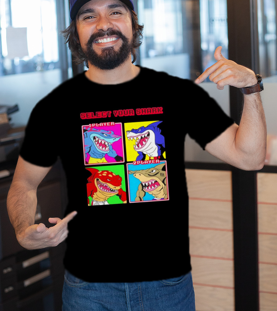 Street Sharks Select Your Shark Player Screen T-Shirt