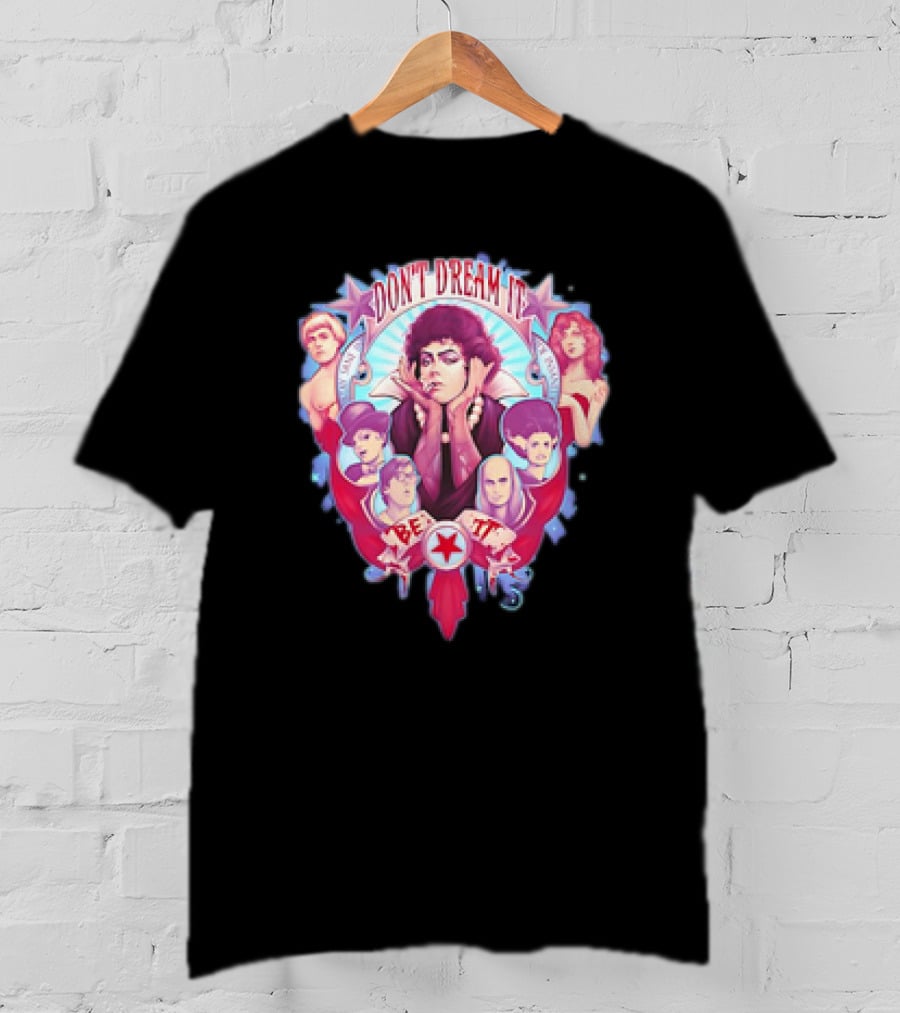 The Rocky Horror Picture Show Don't Dream It Be It Retro Character Collage T-Shirt