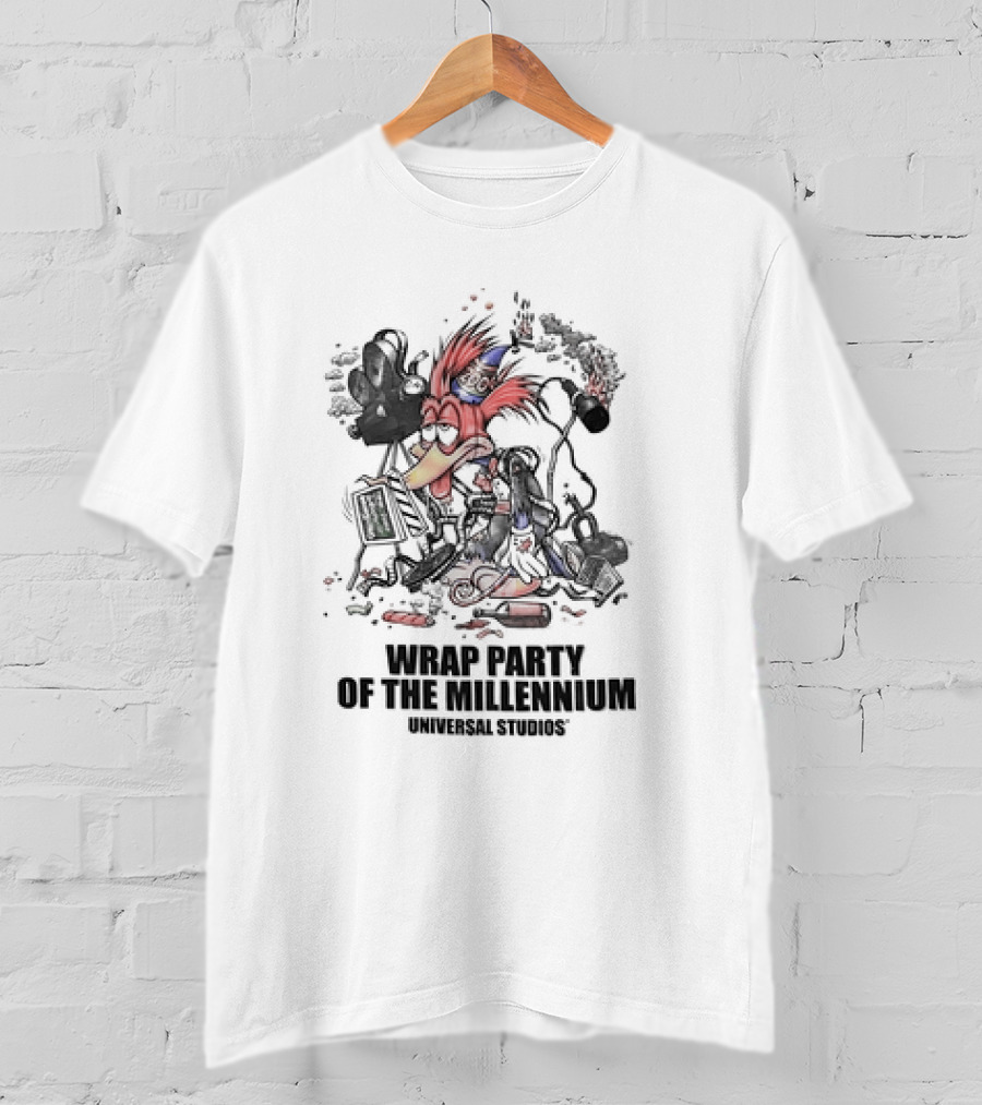Wrap Party Of The Millennium Universal Studios 2000 Woody Woodpecker T-Shirt