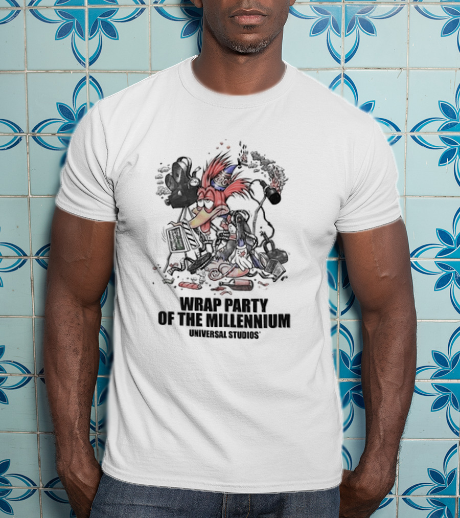 Wrap Party Of The Millennium Universal Studios 2000 Woody Woodpecker T-Shirt