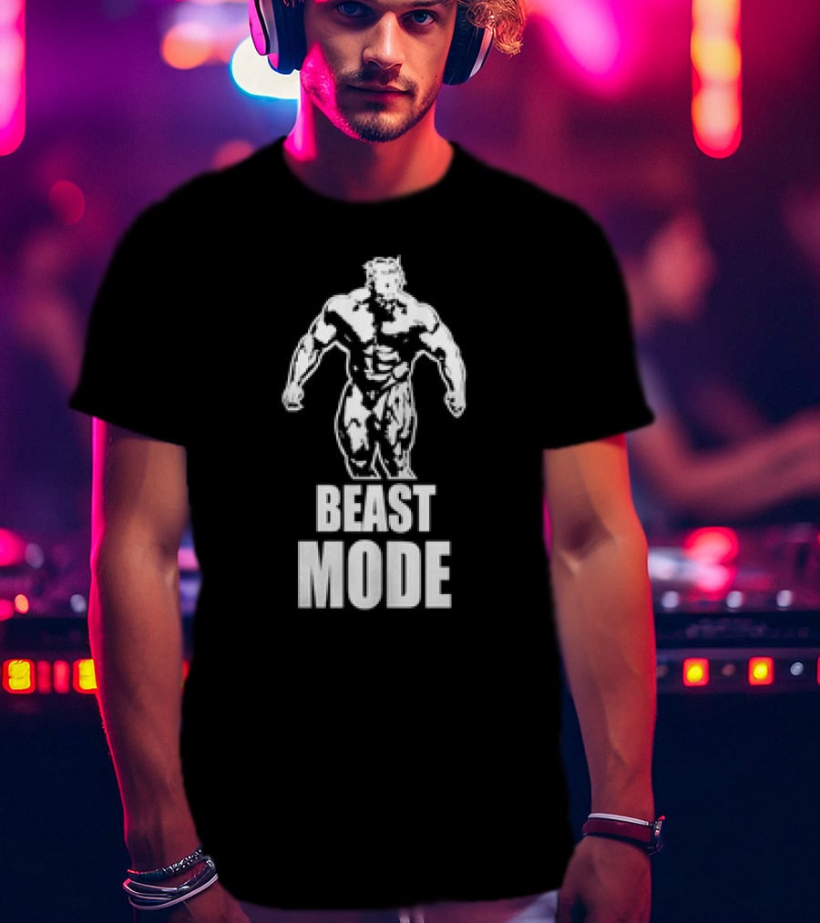 Beast Mode Gym Man Bodybuilding Fitness Motivation T-Shirt