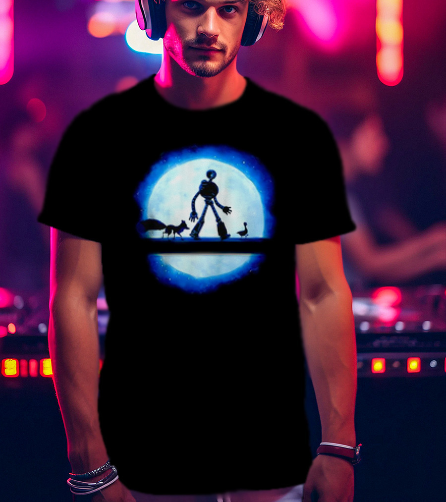 Hakuna Robot Journey With Fox And Goose To The Moon T-Shirt