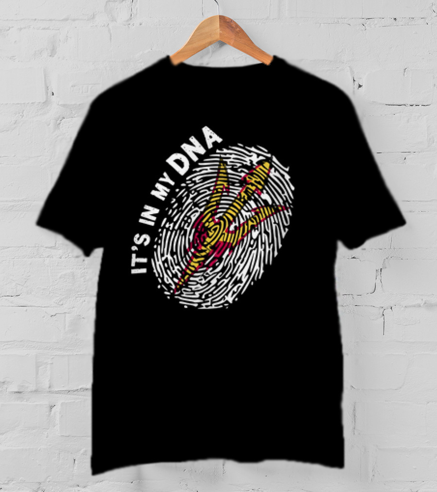 IT'S IN MY DNA Arizona State Sun Devils Football Fingerprint T-Shirt