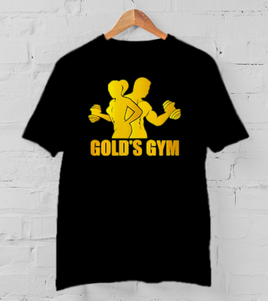 Gold's Gym Man And Woman With Dumbbells T-Shirt