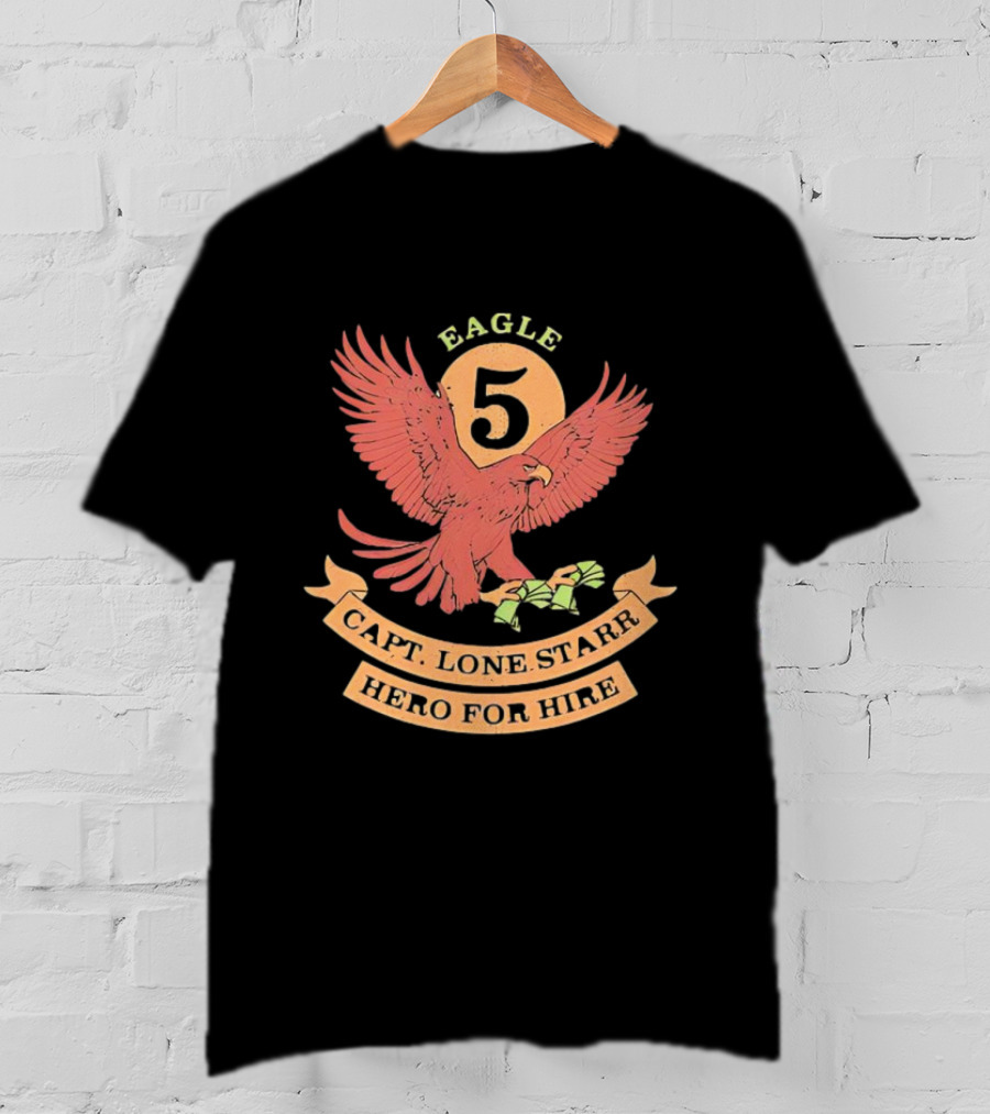 Eagle 5 Capt. Lone Starr Hero For Hire Vintage Spaceballs Emblem T-Shirt