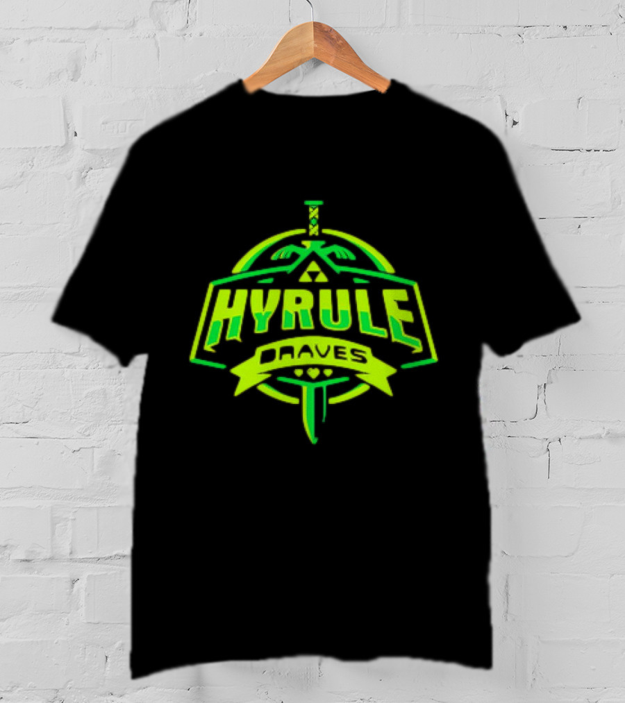 Hyrule Braves Sword Emblem Green Neon T-Shirt