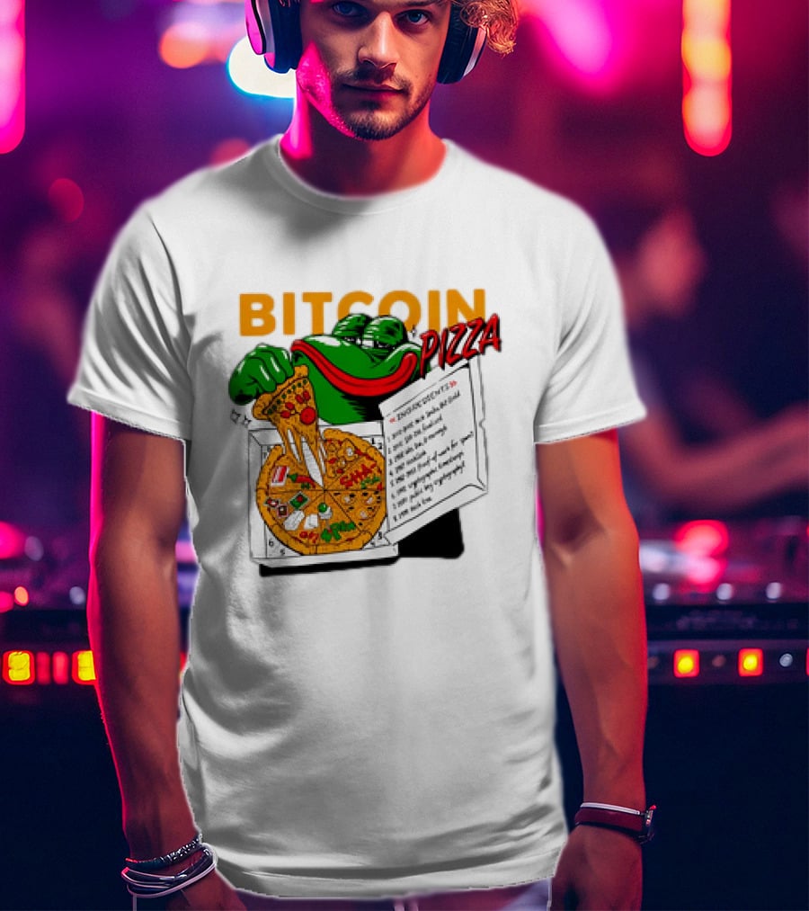 Bitcoin Pizza Frog Meme T-Shirt