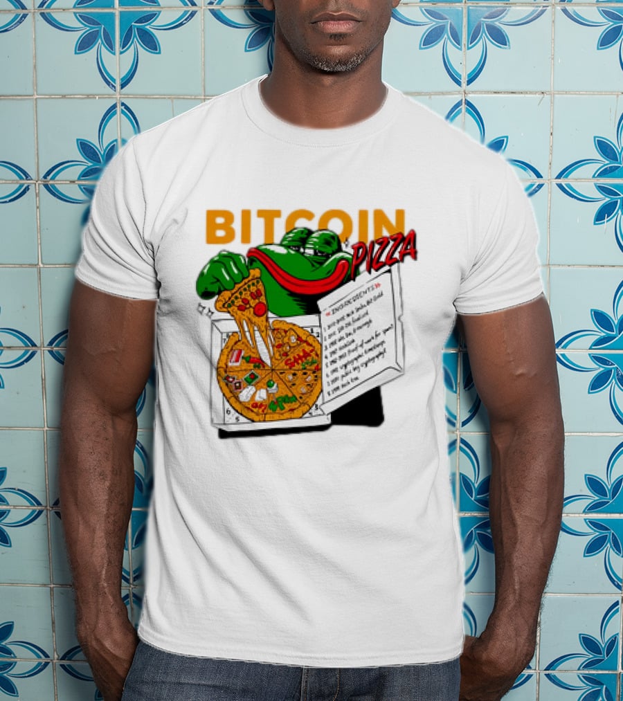 Bitcoin Pizza Frog Meme T-Shirt