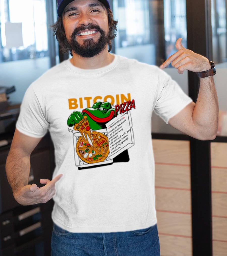Bitcoin Pizza Frog Meme T-Shirt
