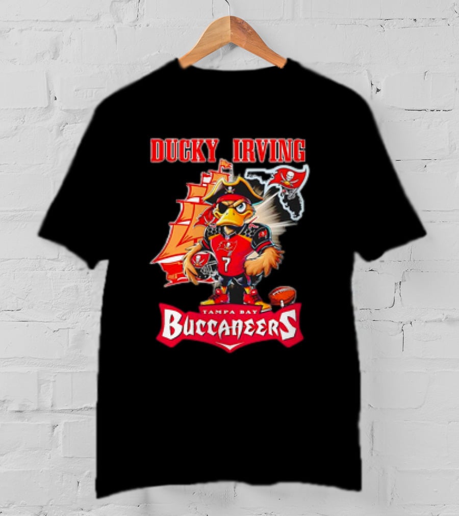 Ducky Irving Tampa Bay Buccaneers 7 Pirate Ship Football Character T-Shirt