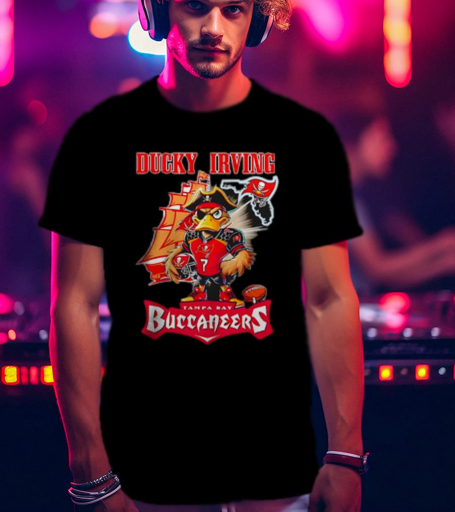 Ducky Irving Tampa Bay Buccaneers 7 Pirate Ship Football Character T-Shirt