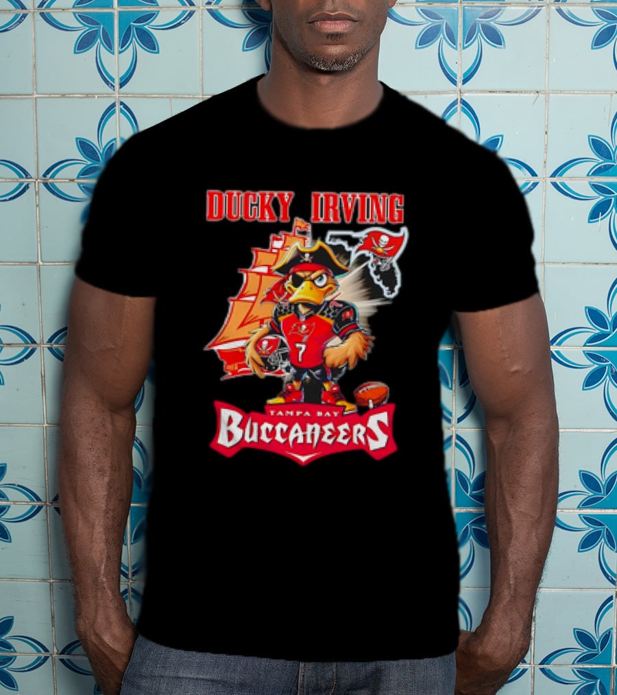 Ducky Irving Tampa Bay Buccaneers 7 Pirate Ship Football Character T-Shirt