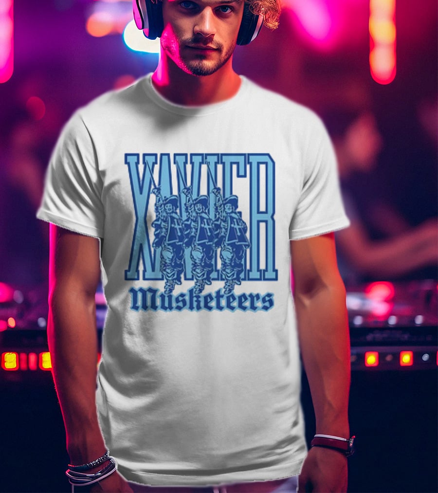 Xavier Musketeers Men's Basketball Three Musketeers Vintage T-Shirt