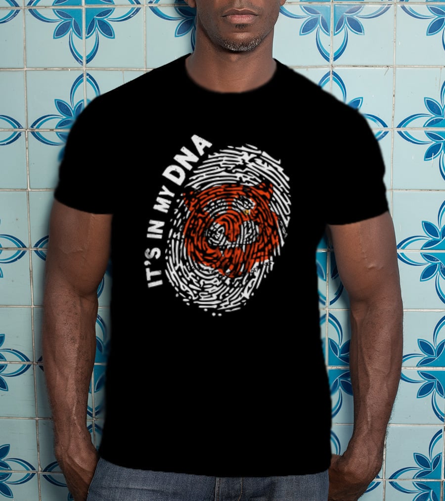 IT'S IN MY DNA Cincinnati Bengals Fingerprint T-Shirt
