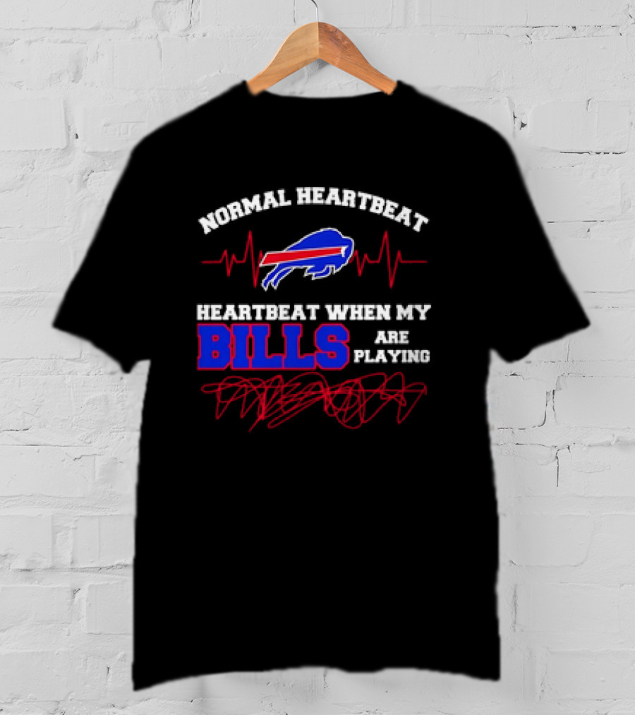 Buffalo Bills Heartbeat When My Bills Are Playing NFL Team Spirit T-Shirt