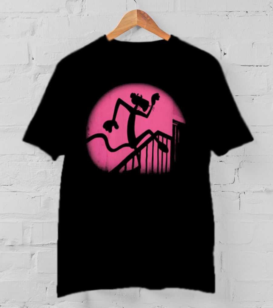 Pink Panther Creeping Silhouette In The Night T-Shirt