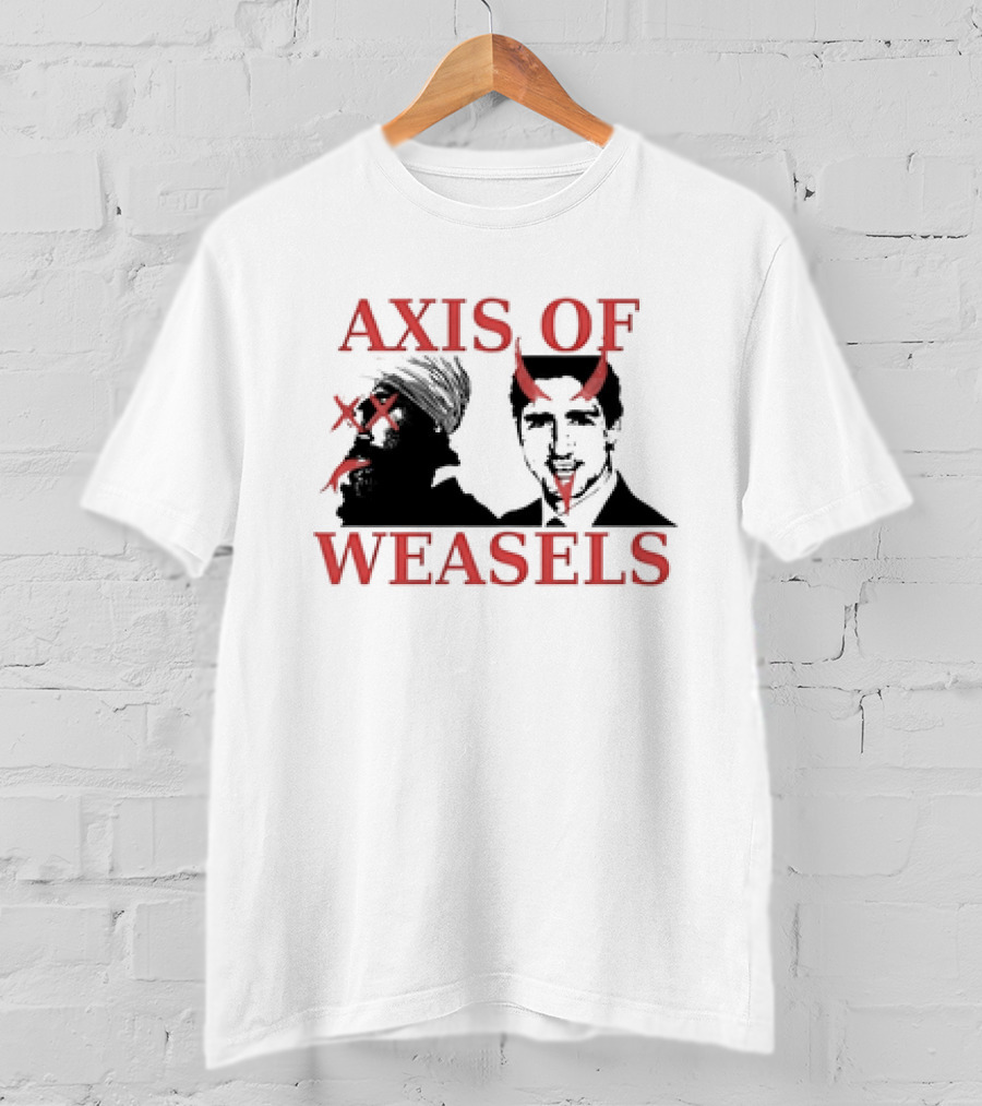 Axis Of Weasels Classic Political Satire Leaders With Devil Horns T-Shirt