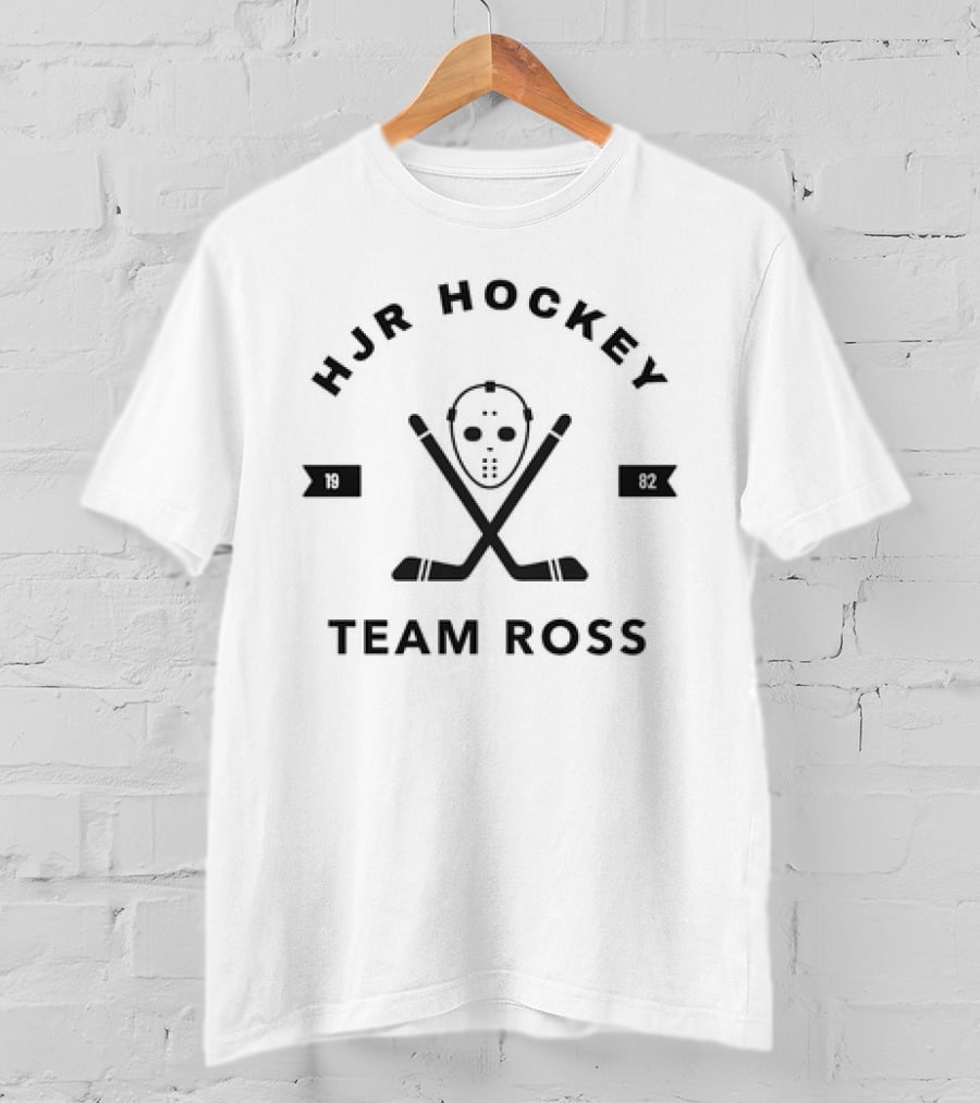 HJR Hockey Team Ross 1982 Mask And Sticks T-Shirt