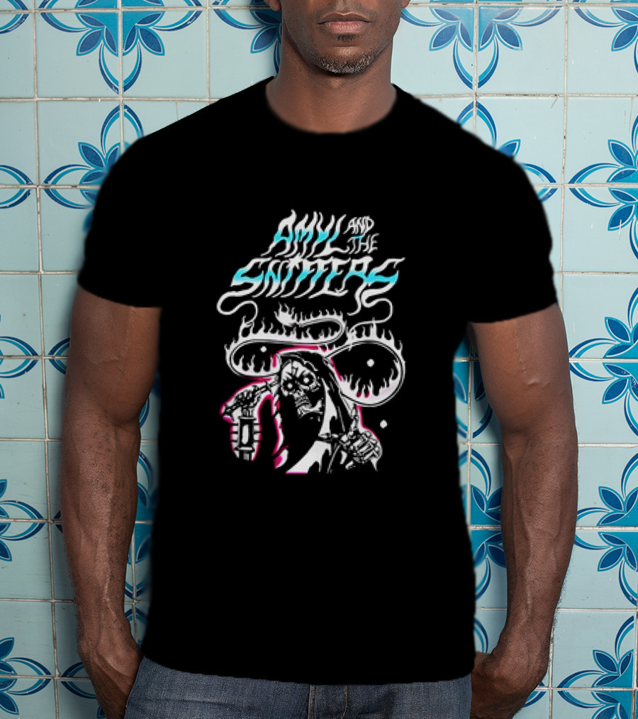 Amyl And The Sniffers Flaming Reaper T-Shirt