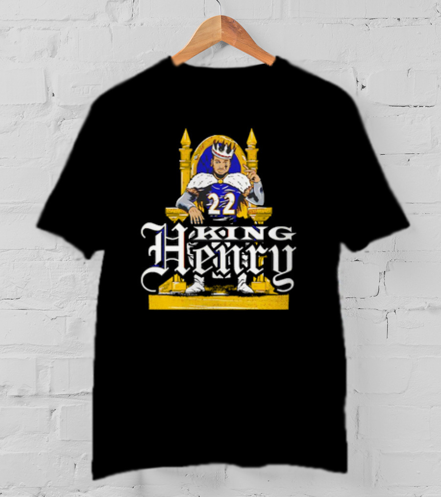 King Henry 22 Baltimore Ravens Throne T-Shirt