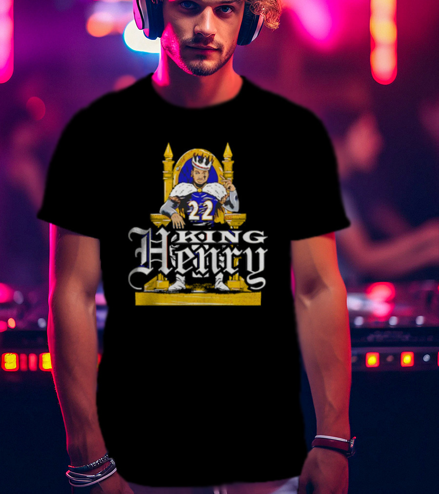 King Henry 22 Baltimore Ravens Throne T-Shirt