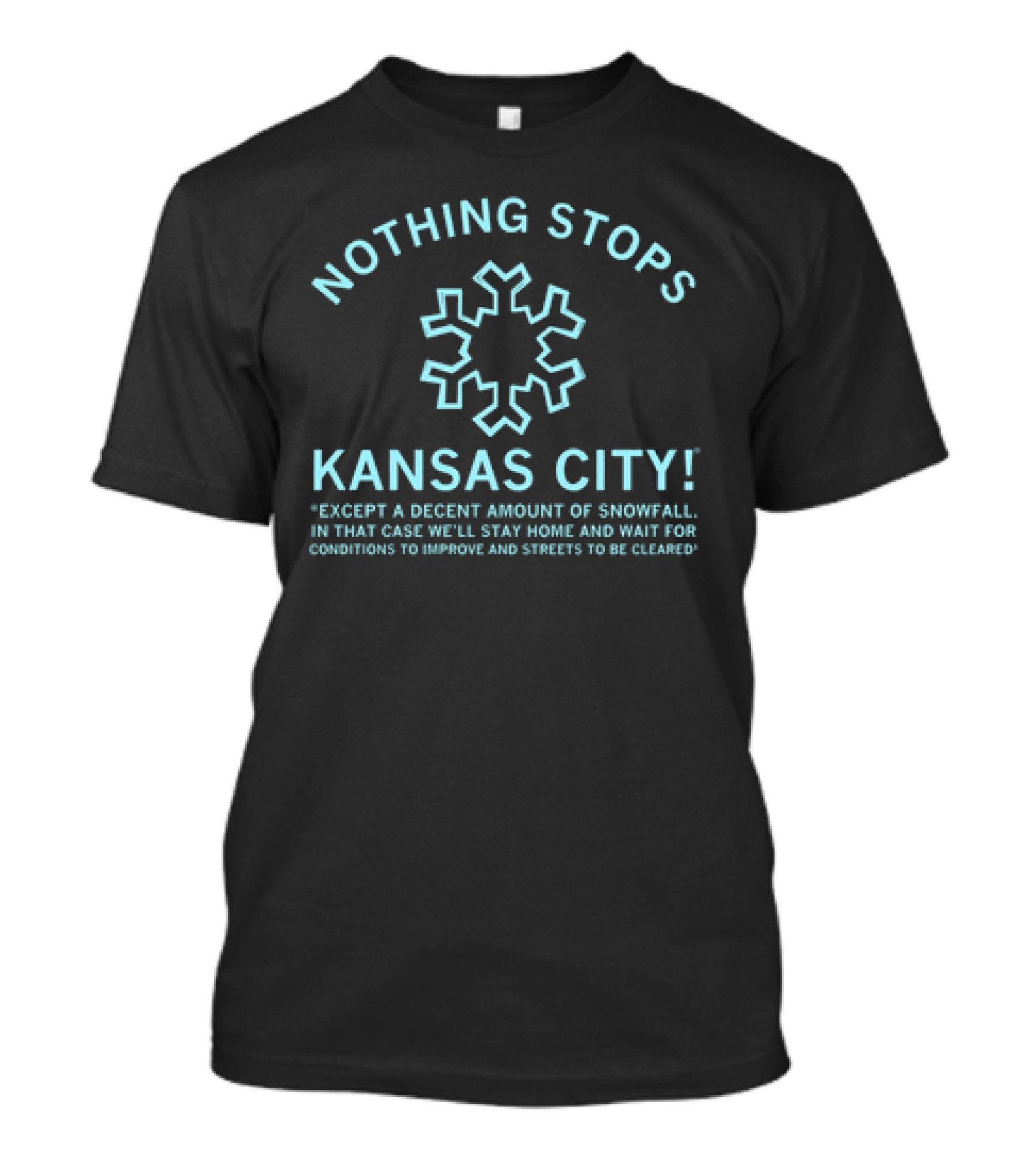 Nothing Stops Kansas City Except A Decent Amount Of Snowfall T-Shirt
