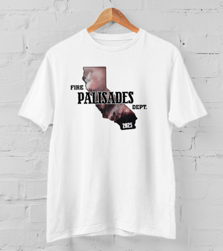Palisades Fire Dept Support LA Wildfire Relief 2025 T-Shirt