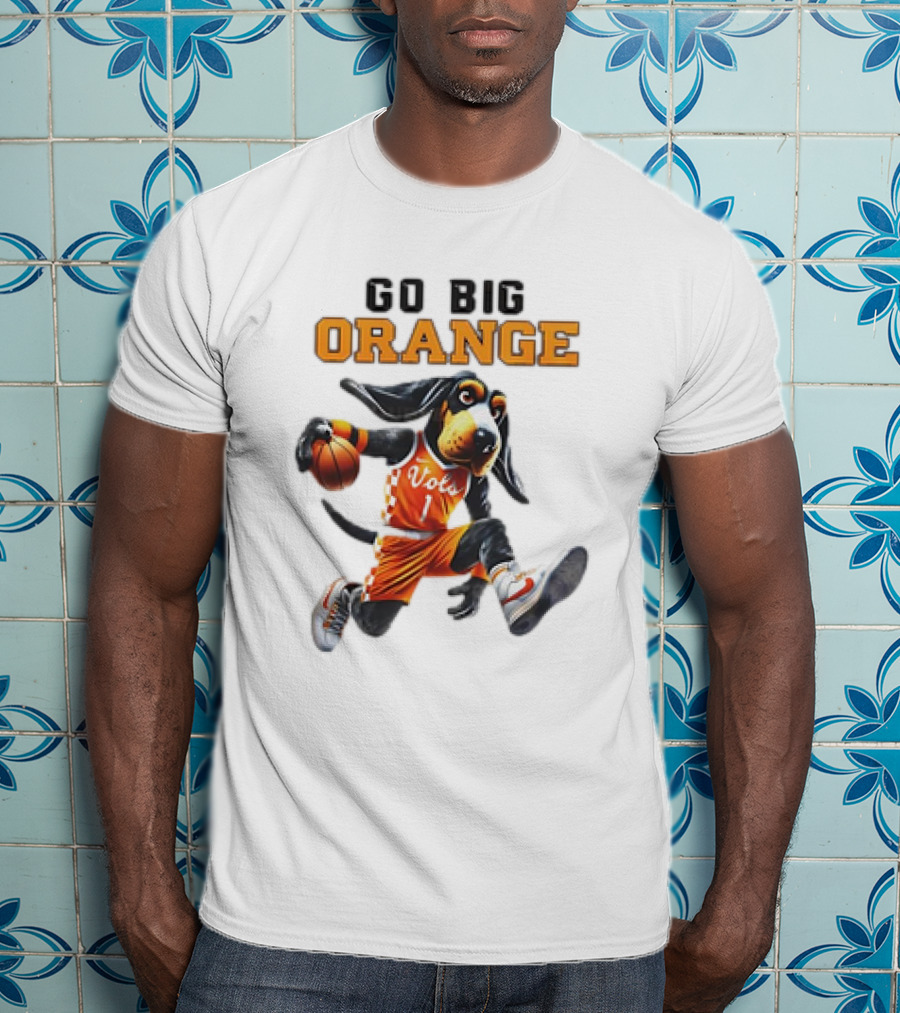 NCAA Tennessee Volunteers Go Big Orange Vols Mascot Basketball 2025 T-Shirt