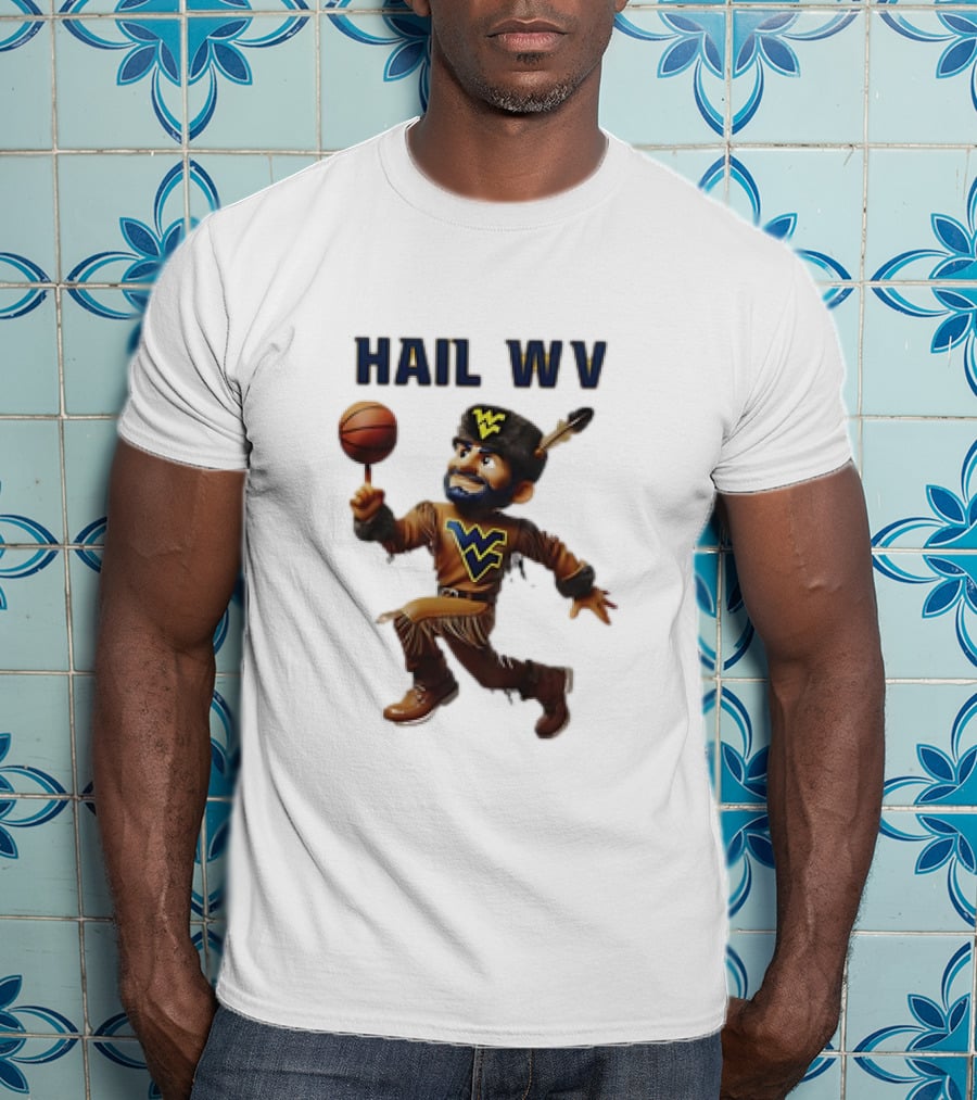 West Virginia Mountaineers Hail WV Basketball 2025 Mascot T-Shirt