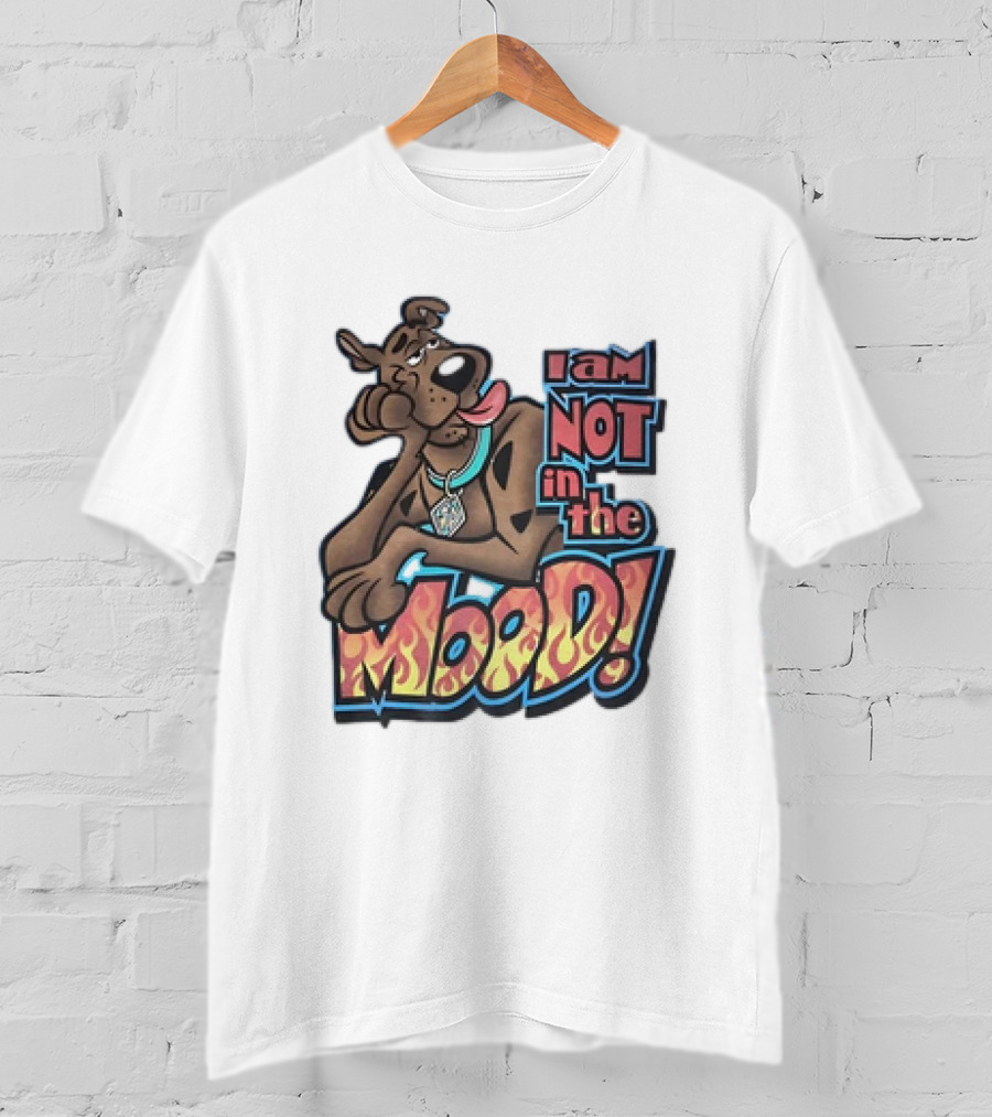 Scooby-Doo I Am Not In The Mood Flame Text T-Shirt