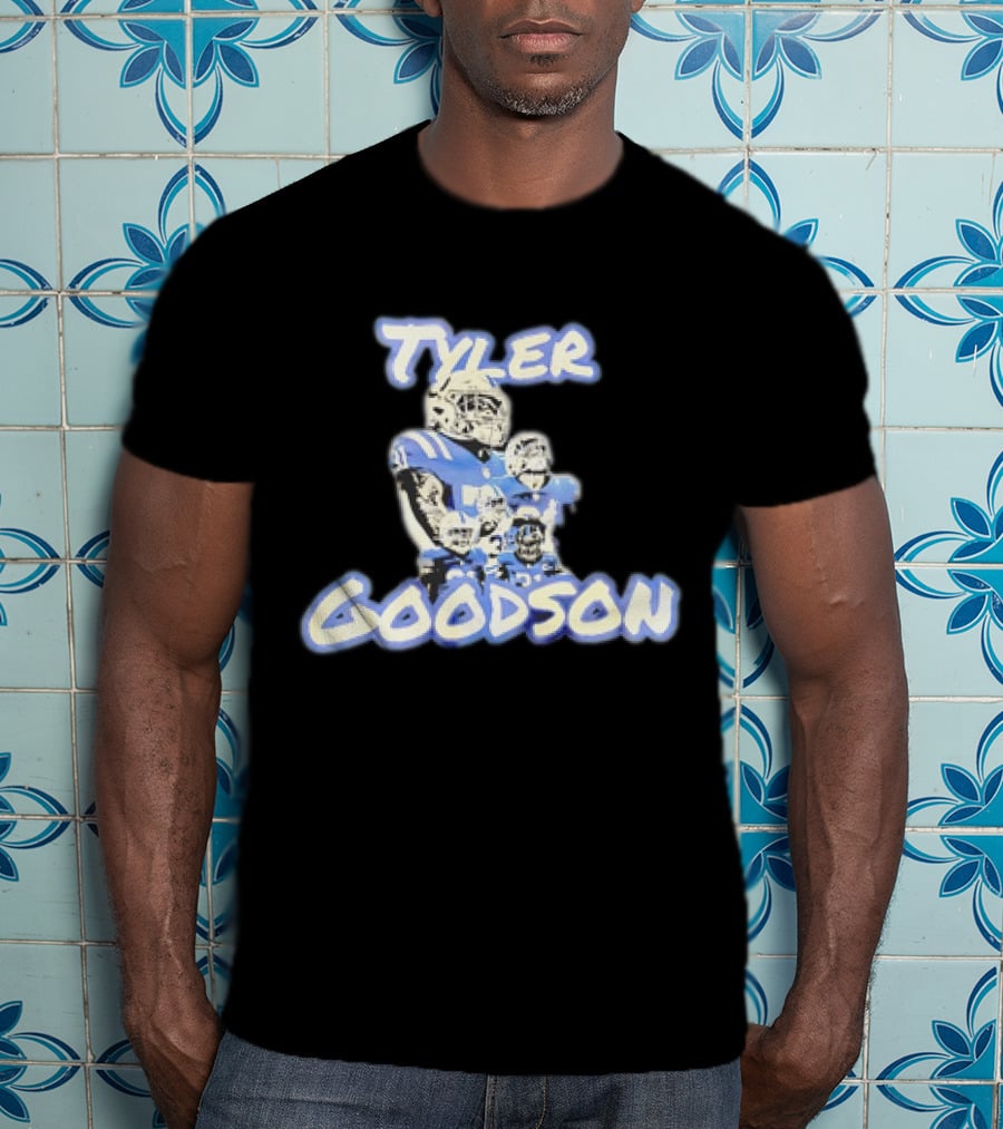 Tyler Goodson Indianapolis Colts Player Collage Football T-Shirt