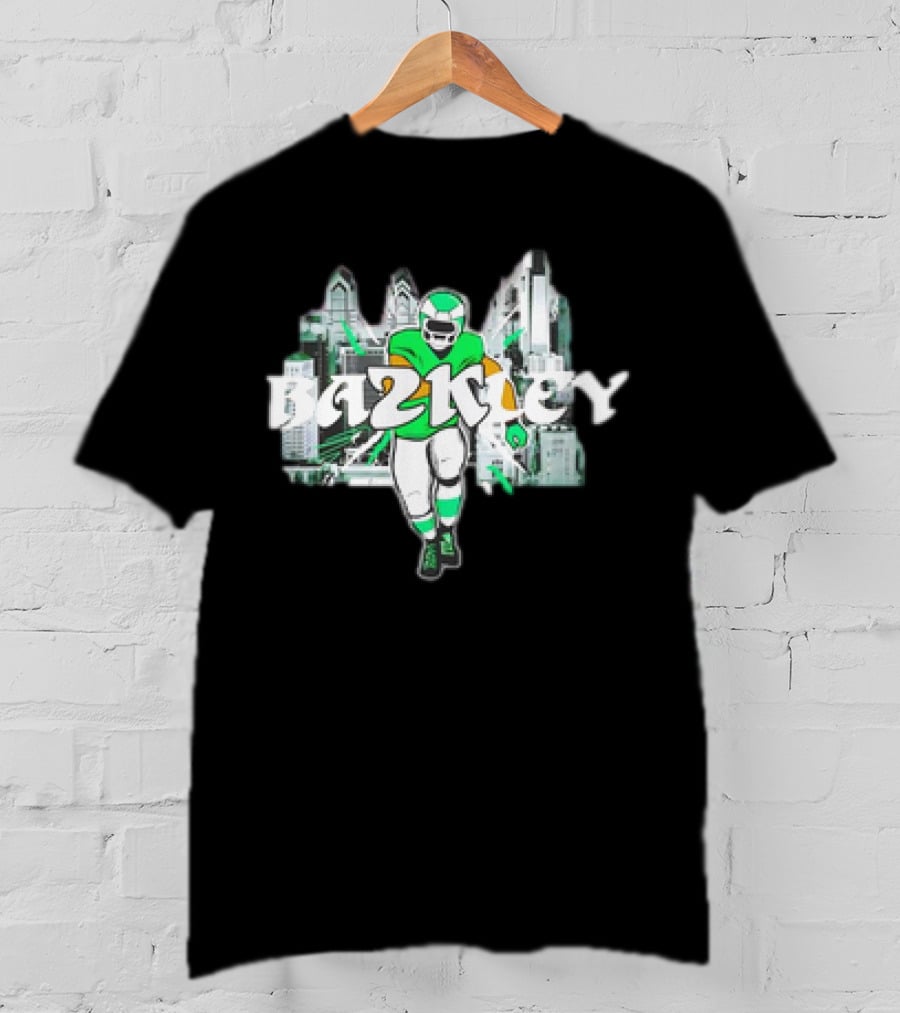 Saquon Barkley Bazkley Philadelphia Eagles 2K Football Player Cityscape T-Shirt