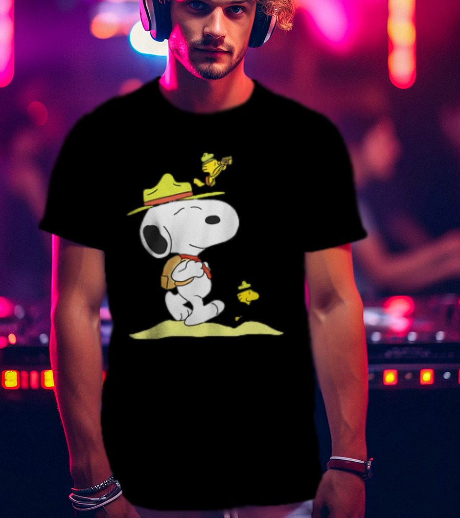 Snoopy And Woodstock Exploring Adventure Trail T-Shirt