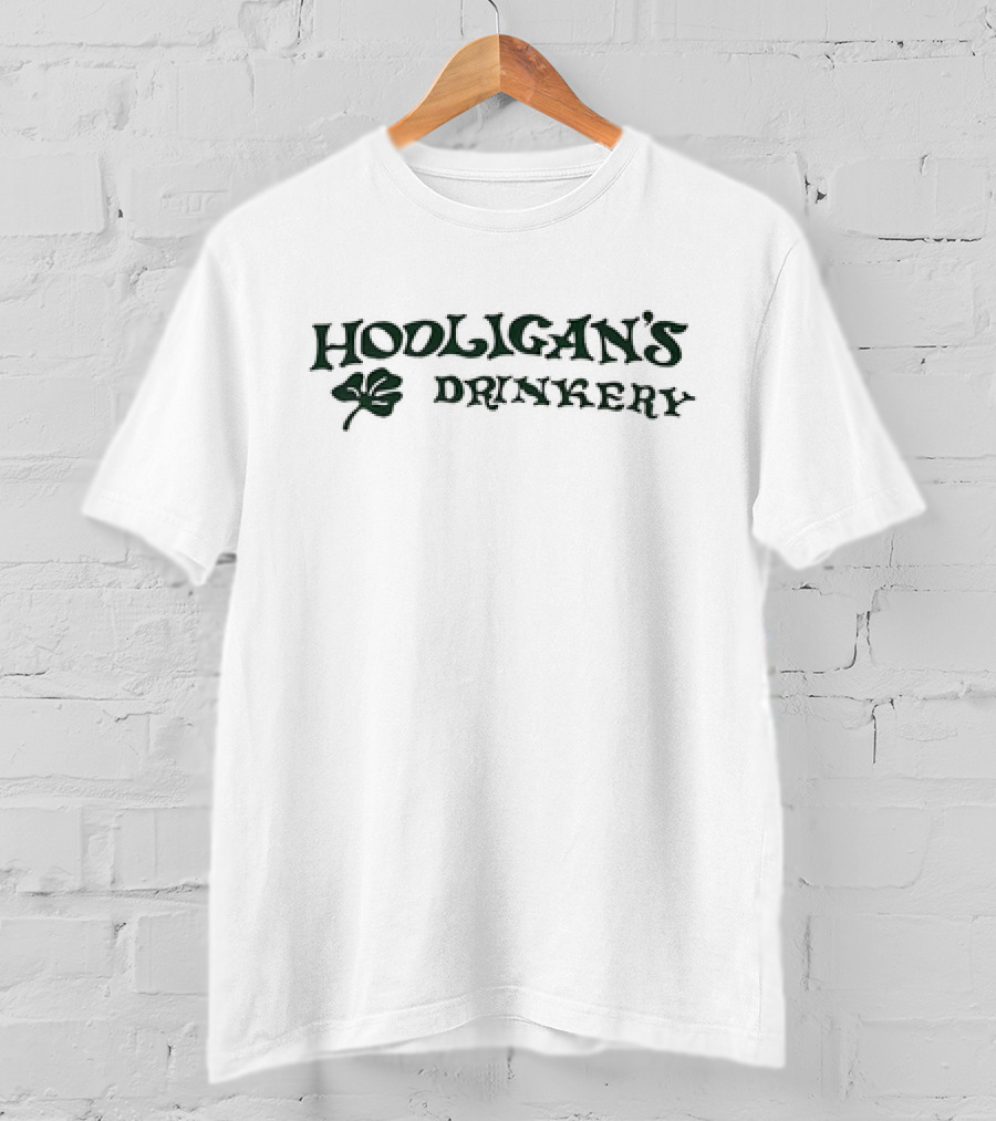 Hooligan's Drinkery Shamrock Green Text T-Shirt