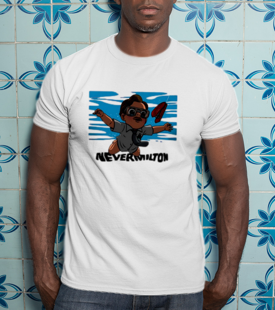 Milton Waddams Nevermilton Nirvana Nevermind Parody Office Space Mashup T-Shirt