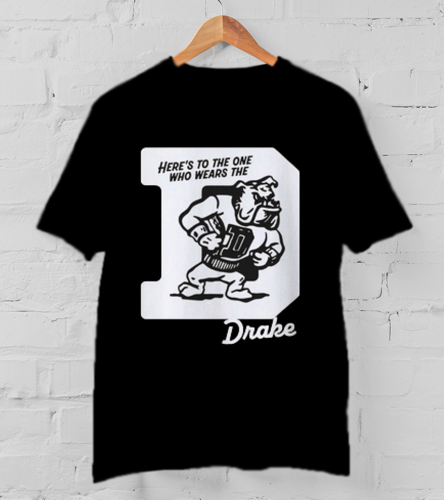 Drake Bulldogs Here's To The One Who Wears The D Retro T-Shirt