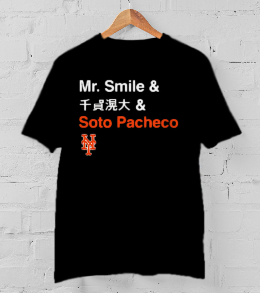Mr. Smile New York Mets Logo Soto Pacheco T-Shirt