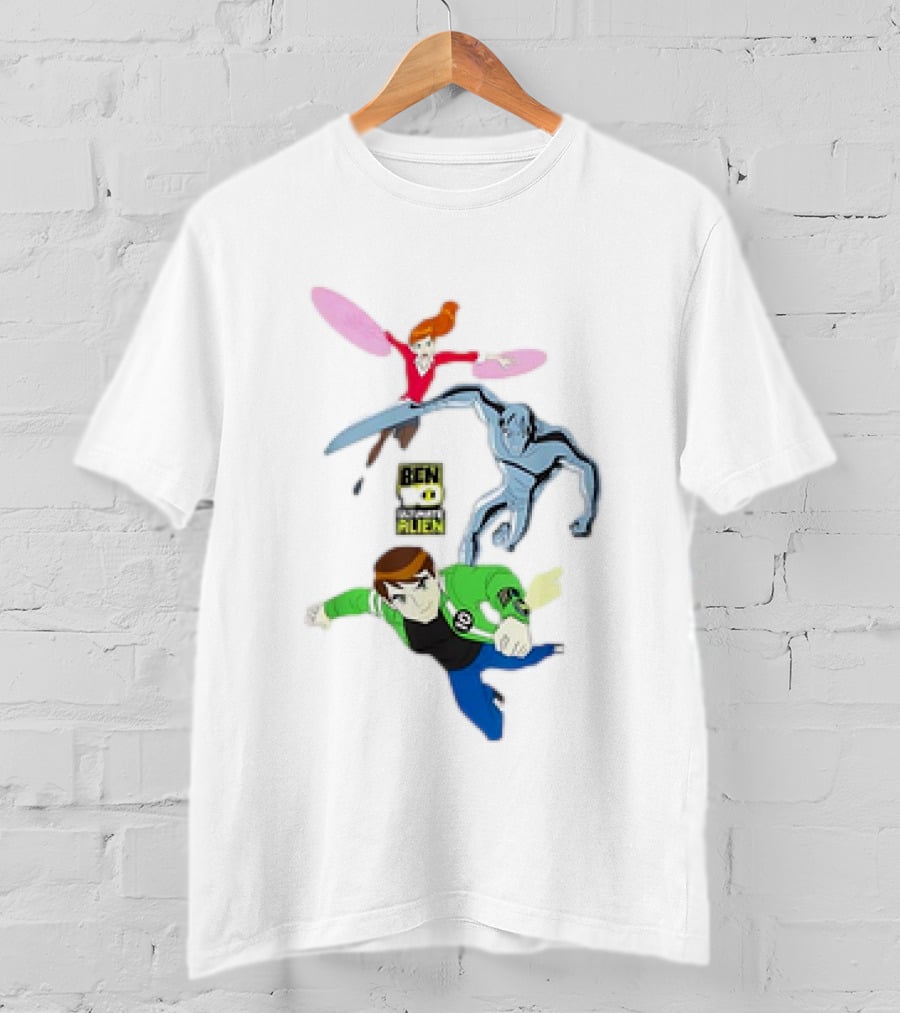 Ben 10 Ultimate Alien Characters Trio Action Flight T-Shirt