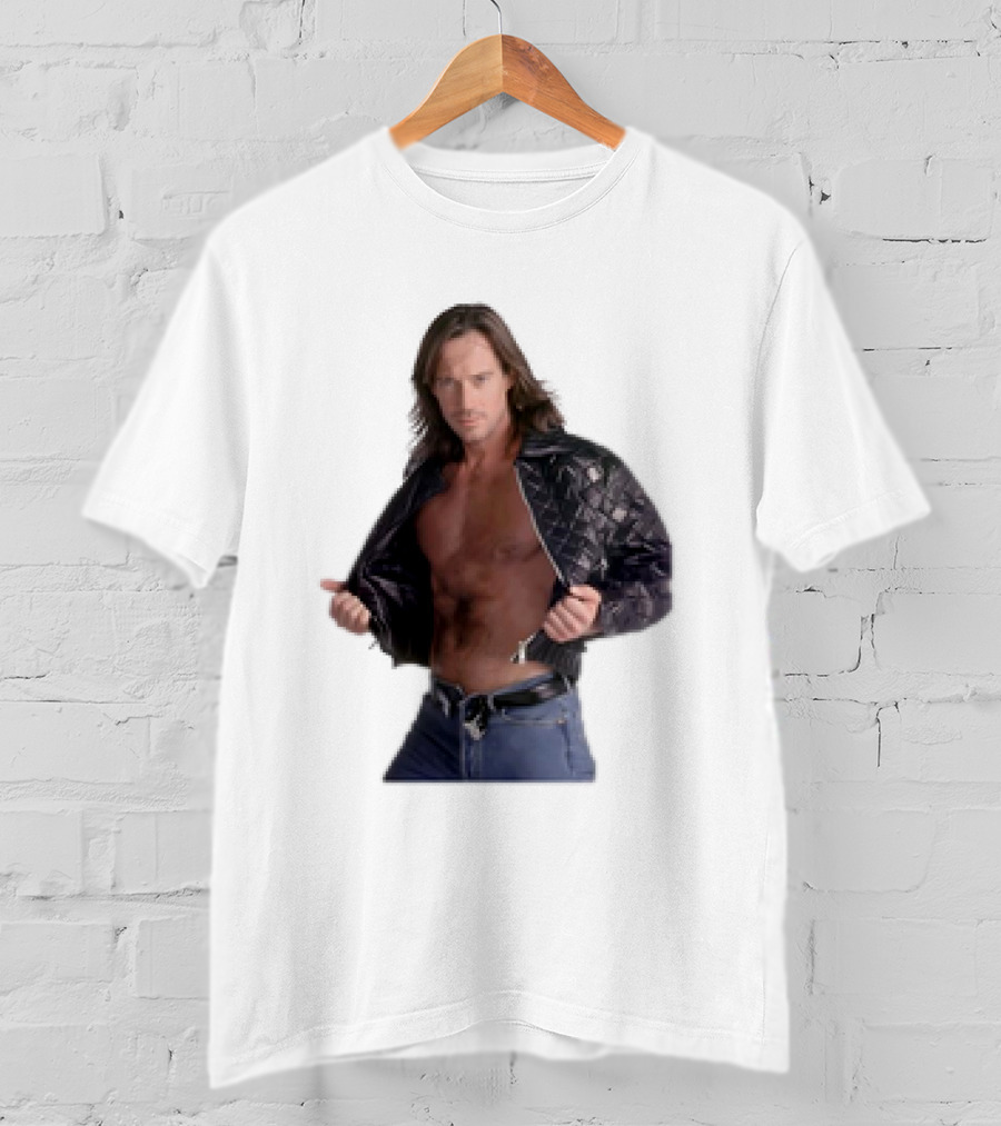 The Night's Kevin Sorbo In Classic Tough-Guy Leather Look T-Shirt