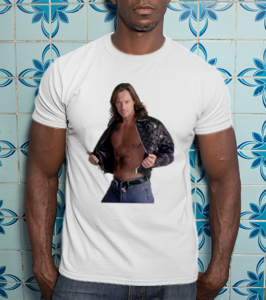The Night's Kevin Sorbo In Classic Tough-Guy Leather Look T-Shirt