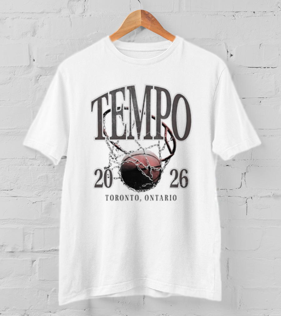Toronto Tempo Basketball 2026 Toronto Ontario Tempo Basketball Hoop T-Shirt