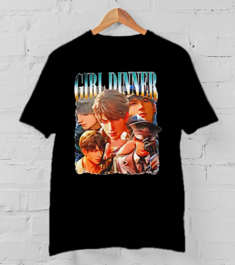 Girl Dinner Caleb Love Deepspace Anime Collage T-Shirt