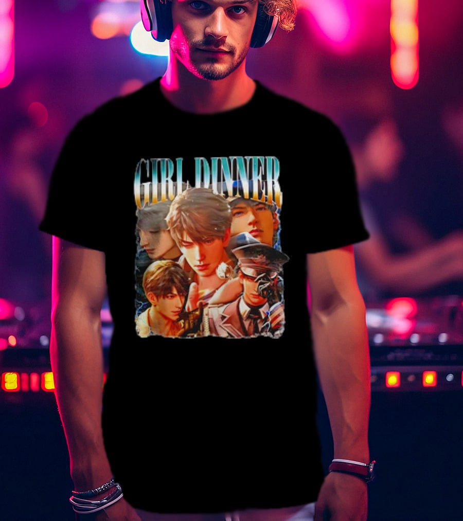 Girl Dinner Caleb Love Deepspace Anime Collage T-Shirt