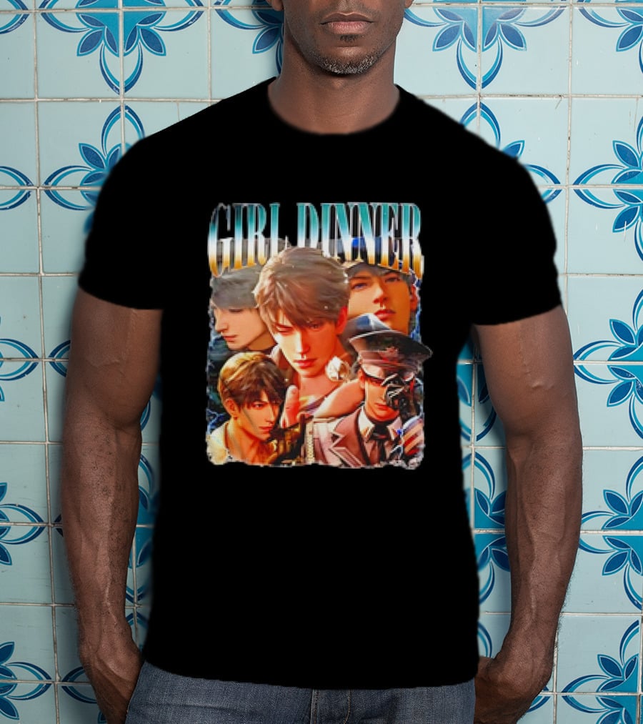 Girl Dinner Caleb Love Deepspace Anime Collage T-Shirt