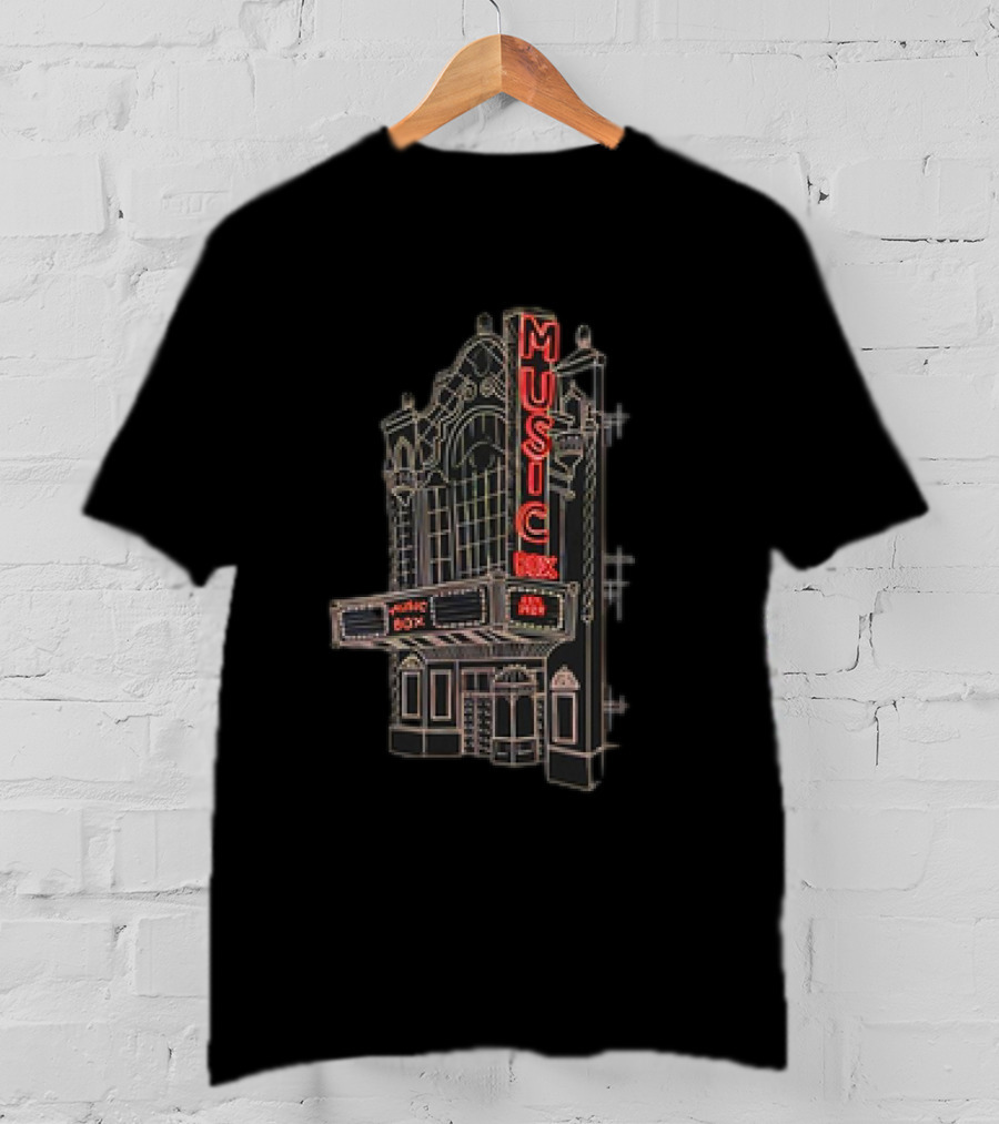 Music Box Theater Neon Sign Est 1929 T-Shirt